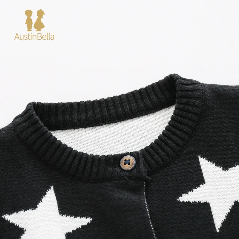 Newborn Baby Boy Star Cardigans Sweater Coat Autumn Winter Fashion Girls Soft Knitted Cardigan Coat Outerwear Toddler Clothing