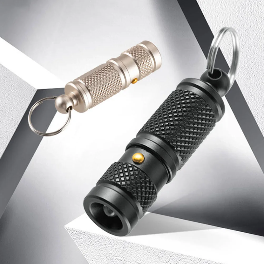 1Pcs Mini Flashlight Long-Range USB Rechargeable Aluminum Alloy Keychain Portable Outdoor Camping LED Mini Flashlight