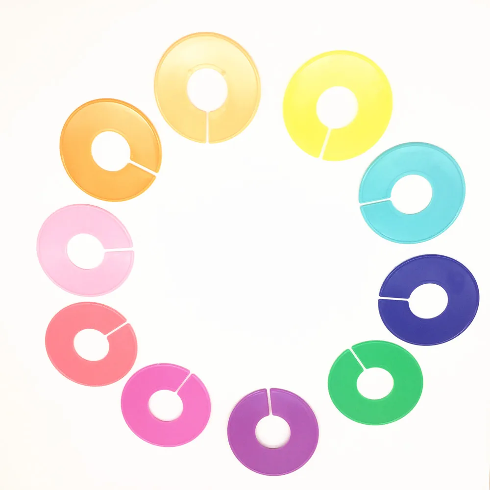 10Pcs Clothing Size Dividers Round Hangers Closet Dividers Blank Size Marking Ring Convenient Garment Tag DIY Clothes Accessorie