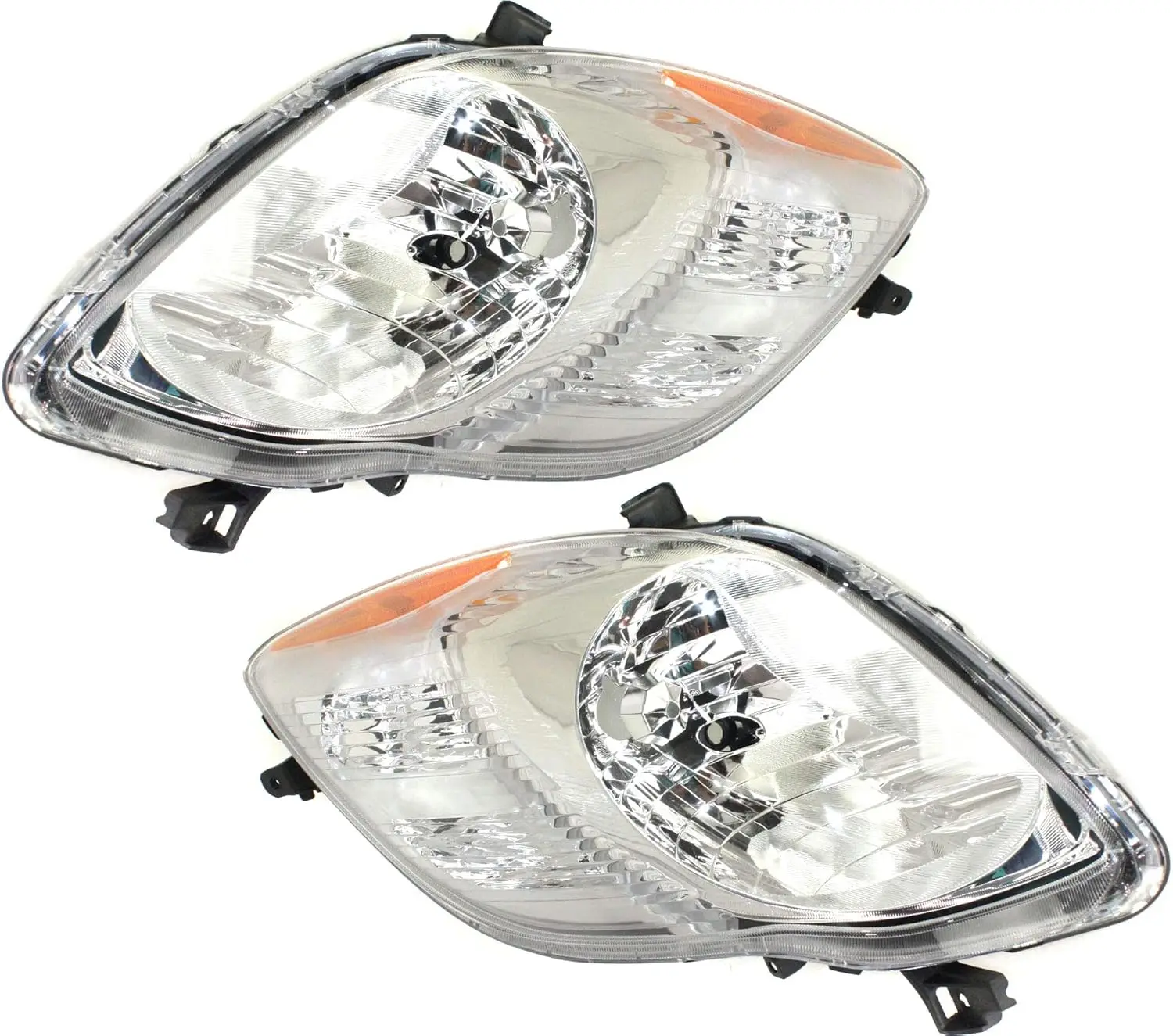 Halogen Headlight Assembly Set for 2009-2011 Yaris Hatchback, Compatible with Car Headlights, No Bulbs Included