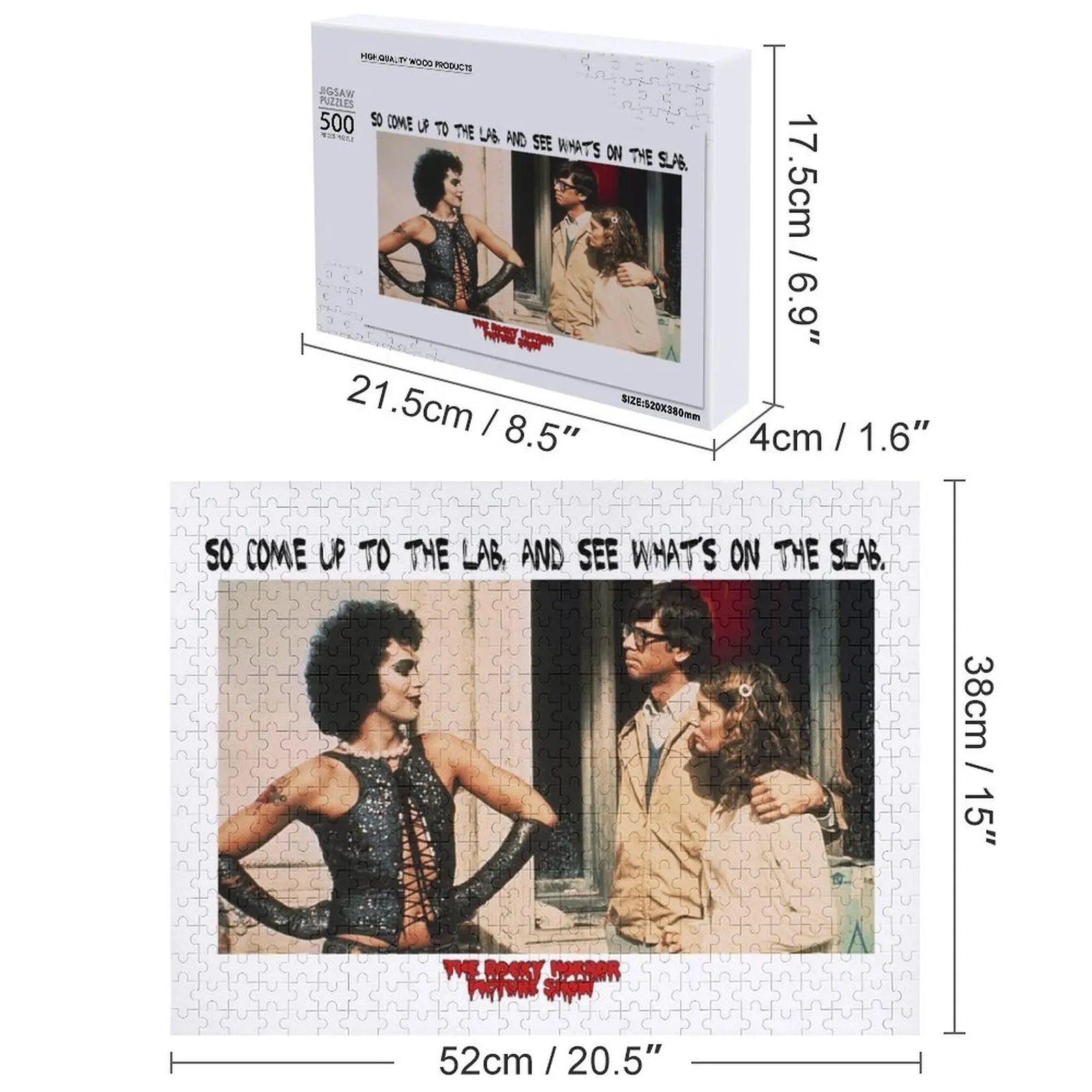 그래서 연구실에 오세요... 맞춤형 사진 애니메이션 나무 장식 퍼즐 맞춤형 선물