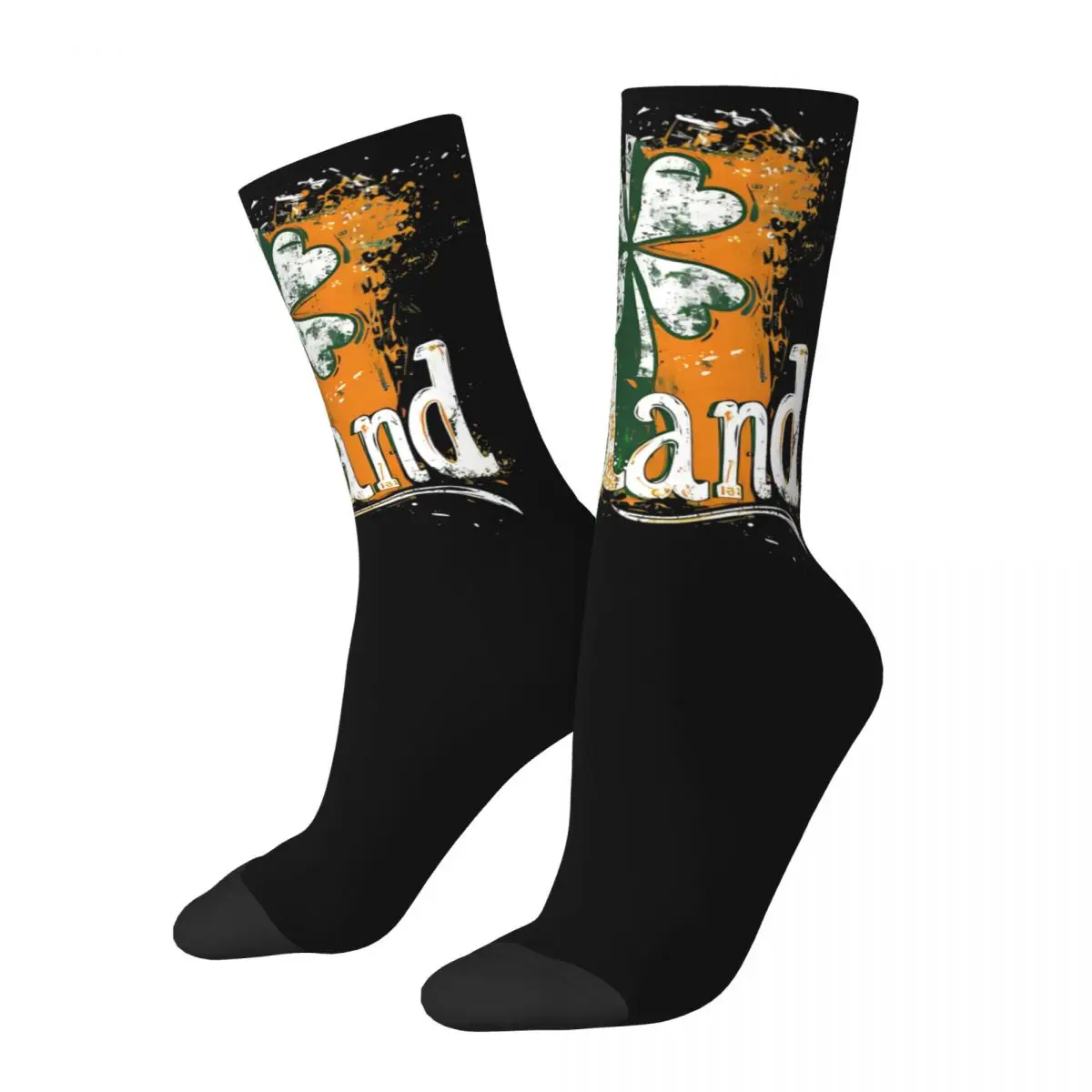 Ireland Irish Flag Stockings Custom Gothic Socks Winter Non-Slip Socks Unisex Men Outdoor Warm Soft Socks