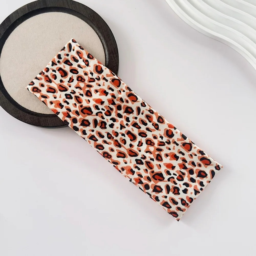 New High Elasticity Leopard Print Headband Wide-brimmed Sweat Absorbing Sports Headband Breathable Yoga Headband Sports