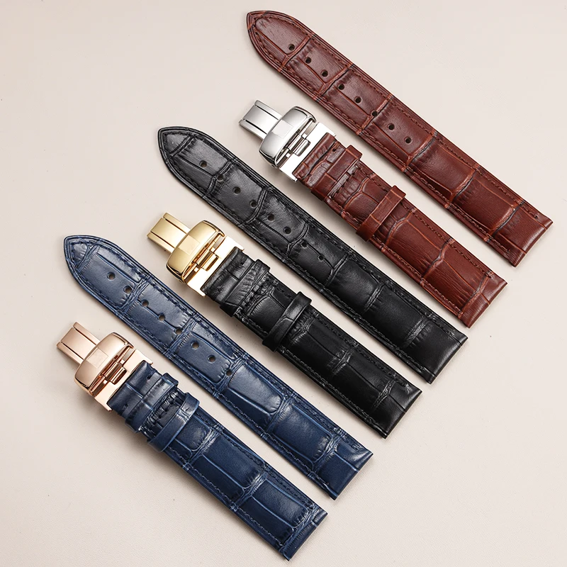 

new 14 16 18 19 20 21 22mm black brown genuine leather watchband for Tissot T14 PRC200 T17 wrist strap bracelet belt