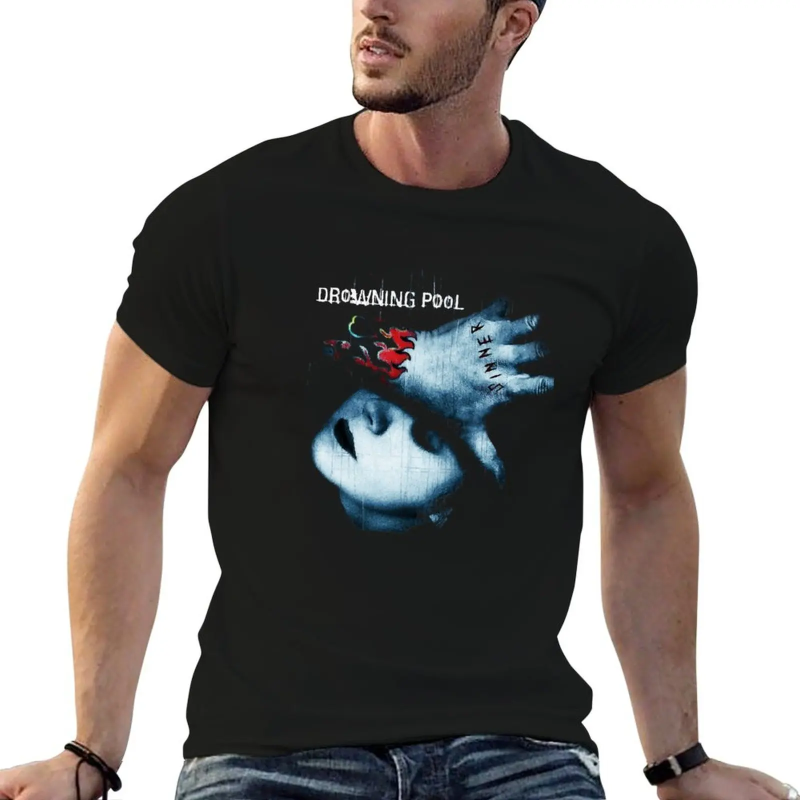 

t T-Shirt the designer shirt shirt for rock graphic t shirts custom band favorite print Drowning man man Pool american t