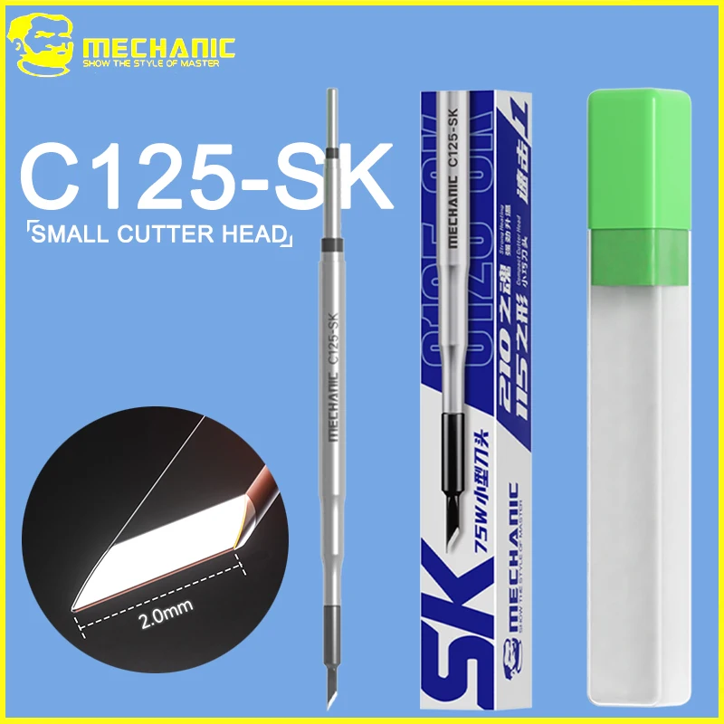

MECHANIC 2 Pcs/Set C125-SK Precision Soldering Iron Tip Professional Repair Tool for CPU Pad Tin Desoldering and Rework Projects