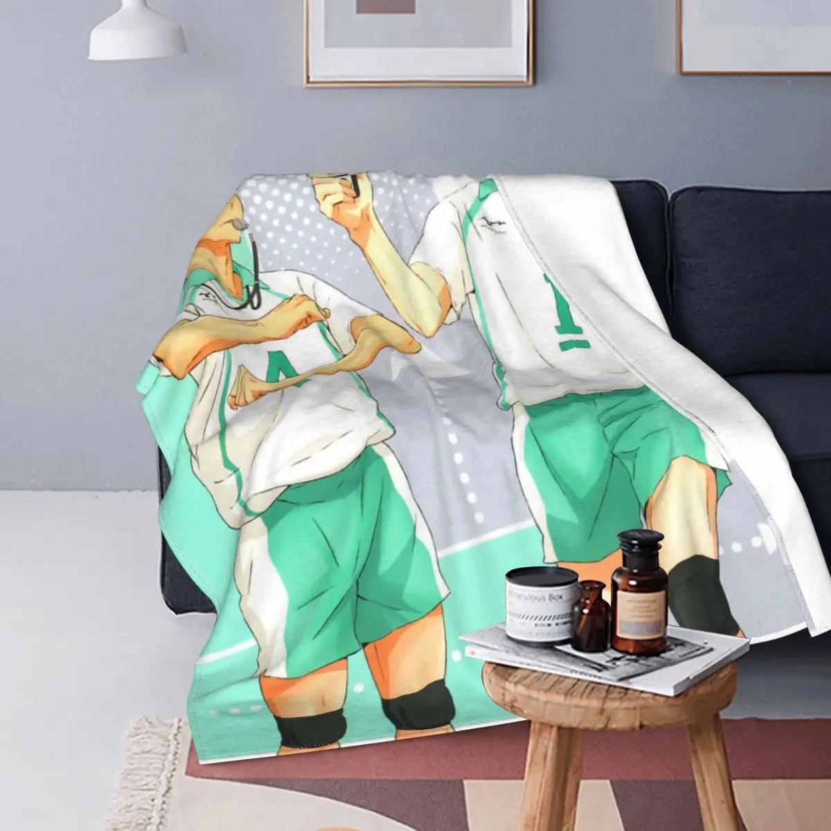 Haikyuu Blanket Flannel Plush Summer Tooru Oikawa Anime Portable Thin Blanket Bedding Bedroom Bedding