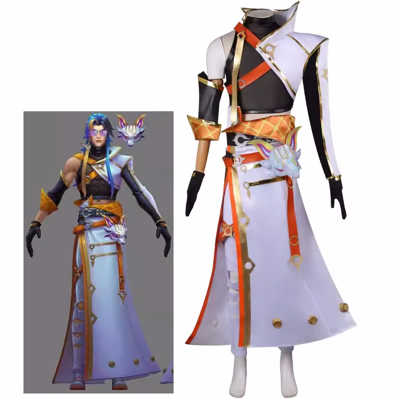 Yone Cosplay Game LOL Heartsteel Anime Women Men Handsome Uniform The Unforgotten Yone Role Play Clothing Costume Pre-sale