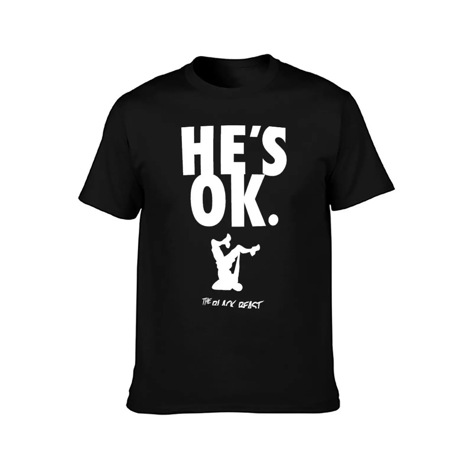 Derrick Lewis He's Ok The Black Beast T-Shirt, Summer Casual Cotton Tee, Oversized Streetwear Tops, Vintage Graphic Print