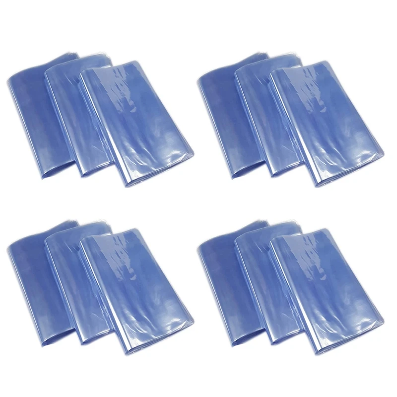 400Pcs DIY Blower Heat Seal Flat Mouth Pvc Heat Shrink Film Bag Wrap Waterproof Storager Transparent Plastic Bag 11X30cm