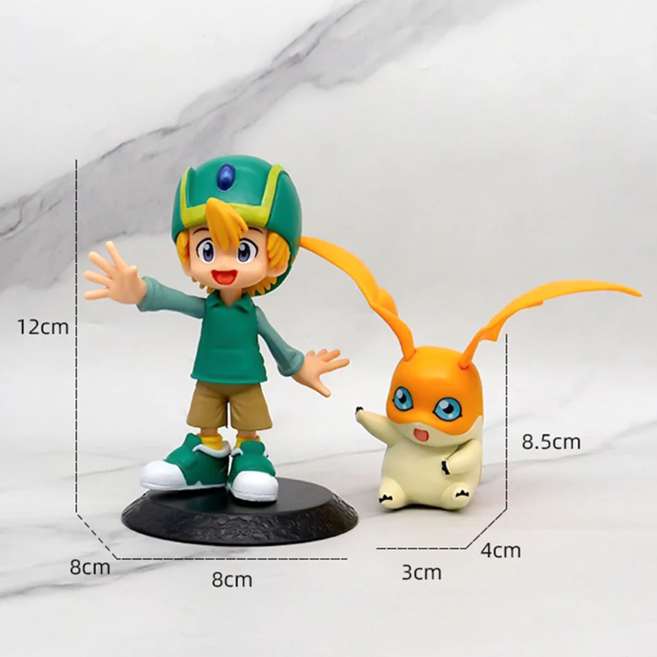 Anime Digimon Adventure Figure Yagami Taichi Ishida Yamato Yagami Hikari Takaishi Takeru Action Model PVC Decorations Toys Gifts