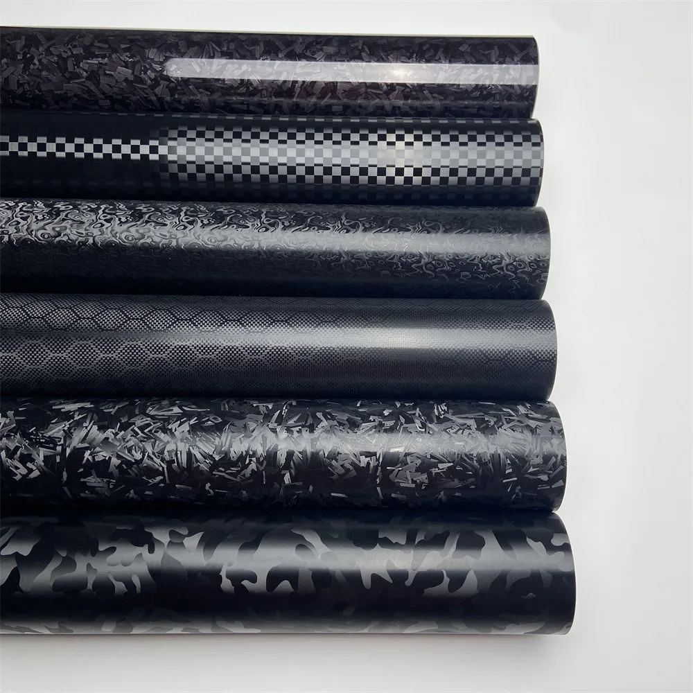 Premium Black Forged Carbon Fiber Vinyl Car Body Wrap Film For Vehicle Motorcycle Hex Cosmic Diamond Carbon Vinyl Protector Film