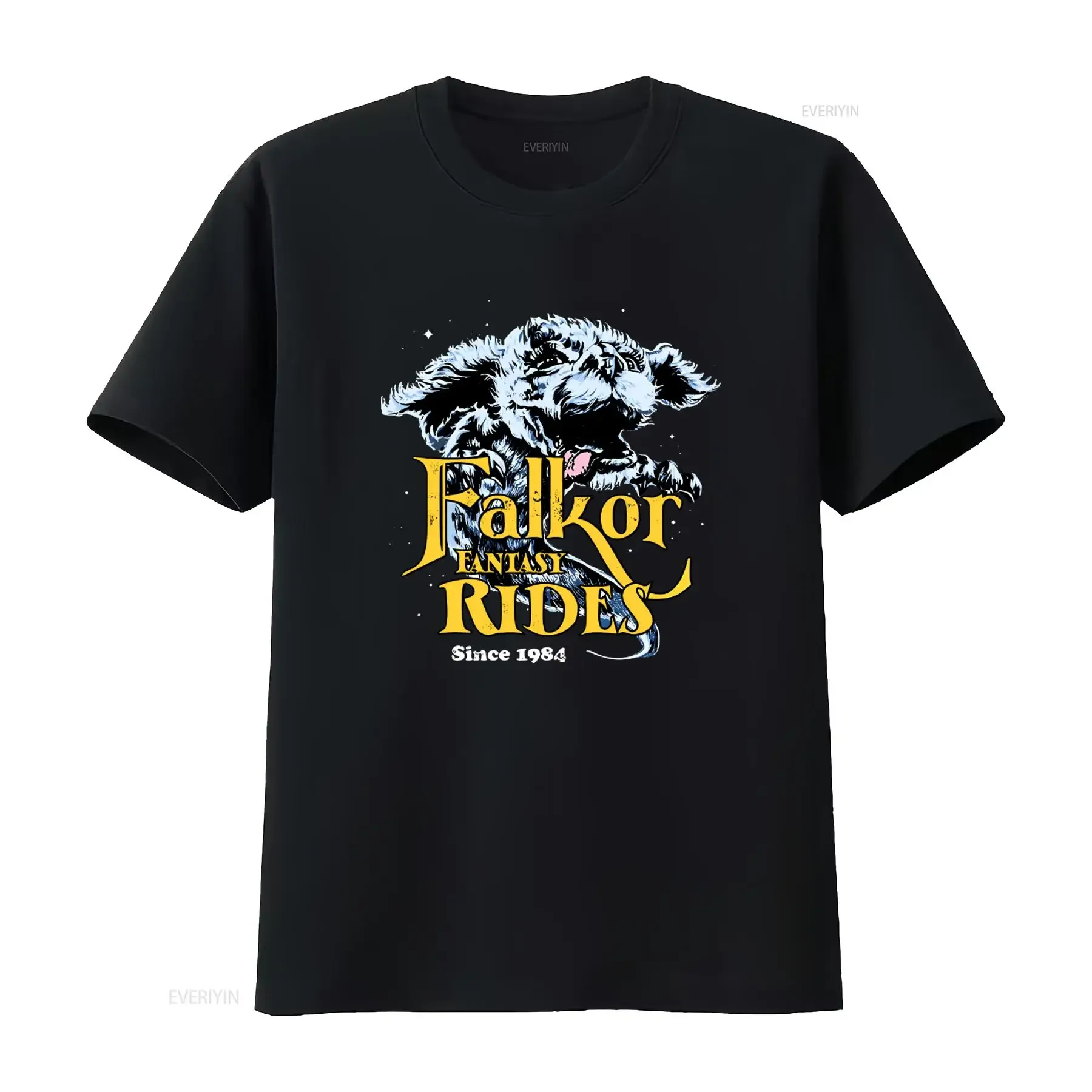 Falkor Fantasy Rides T Shirt Since 1984 Stylish Nostalgic Design for  vintage Washed Slightly streetwear Casual