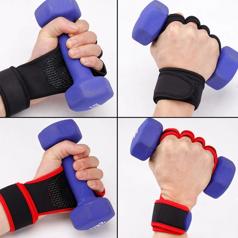 Weight Lifting Training Gloves for Women Men Fitness Sports Body Building Gymnastics Grips Gym Hand Palm Wrist Protector Gloves