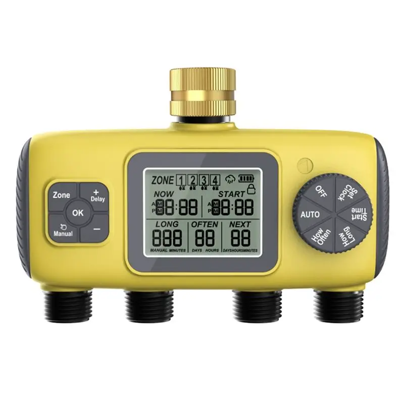

HHTL Four-Way Irrigation Timer Plant Watering Device Forgarden Garden Auto Suitable Foroutdoor Courtyard Garden