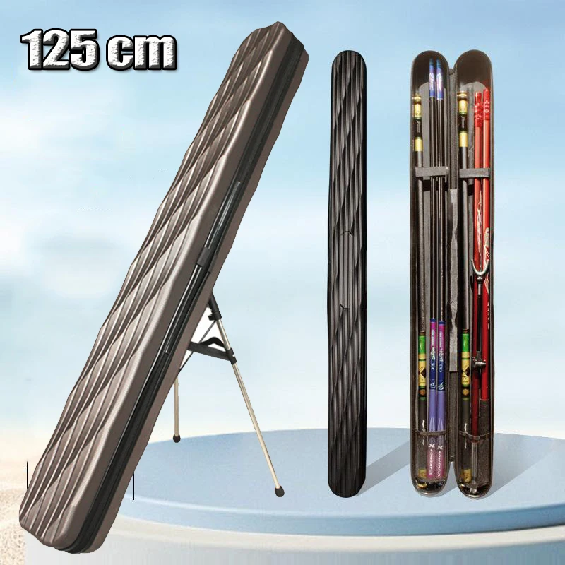 

125Cm Hard Shell Fishing Rod Bag large-capacity Fishing Gear Bag ABS Material Waterproof Multi-function Portable Fishing Bag