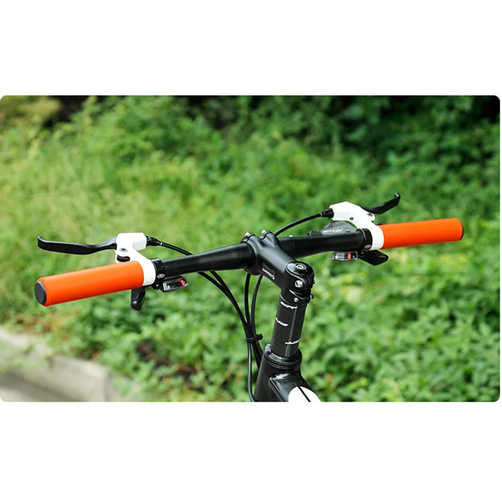 2Pairs Fietsen Handvatten Anti-Slip Oppervlak Nat Droog Grip Comfortabele Oranje Stuur Covers Handvatten