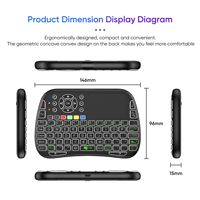 New M9 BT&2.4G Mini Wireless Keyboard 7 Backlit Type-C Voice IR Learning Air Mouse Remote Touchpad for Android TV Box PC