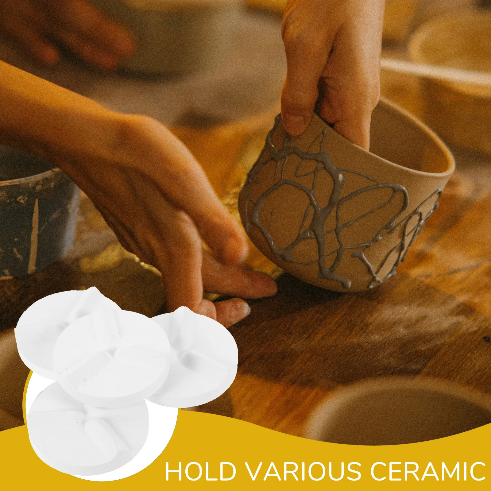 

4pcs Creative Ceramic Pottery Firing Mat Refractory Support Mat Heat Resistant Clay Firing Tool For Pottery Supplies