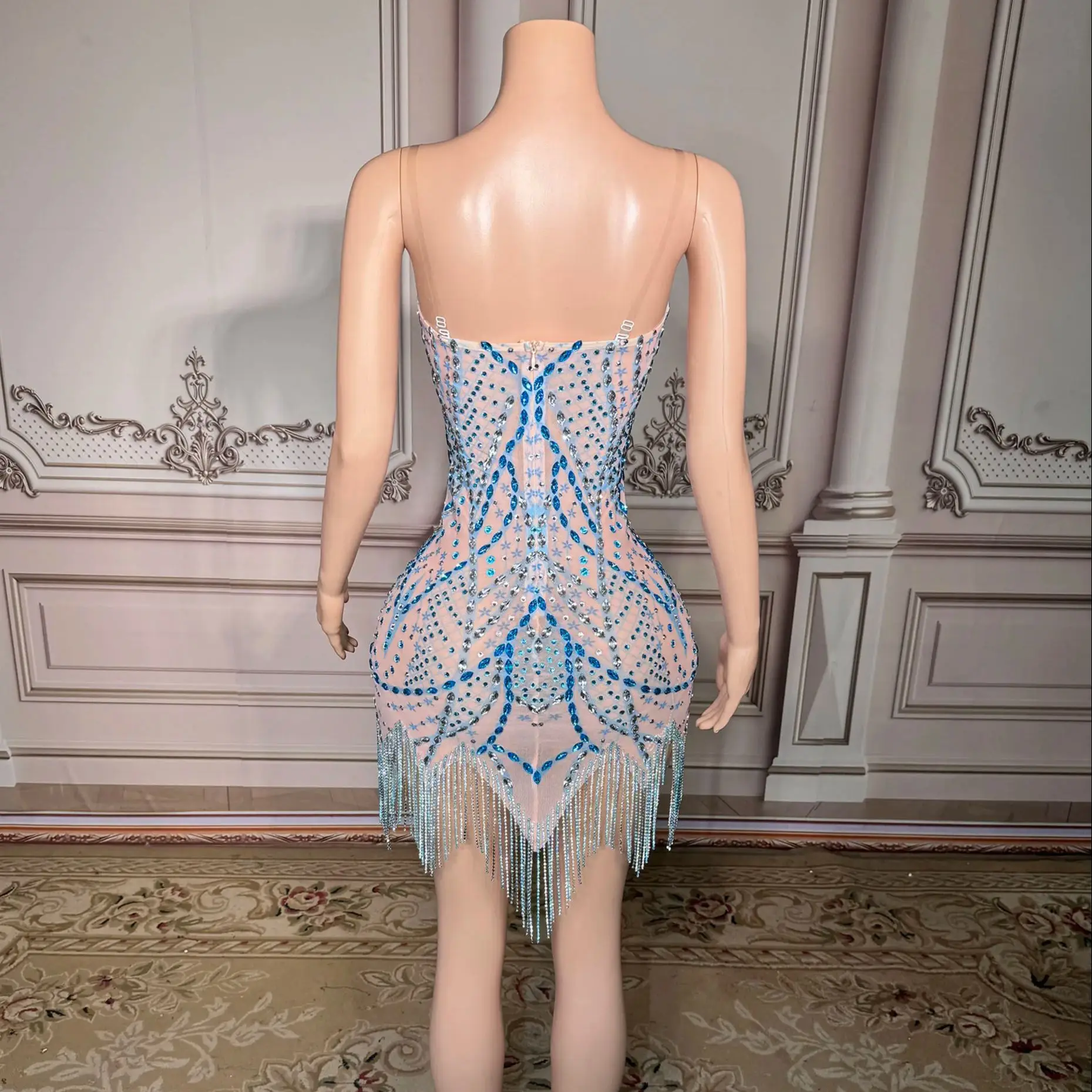 Zd sexy festa vestido curto feminino sem costas vestido de baile de noite luxo sexy clube sem mangas mini vestido sexy pageant vestidos