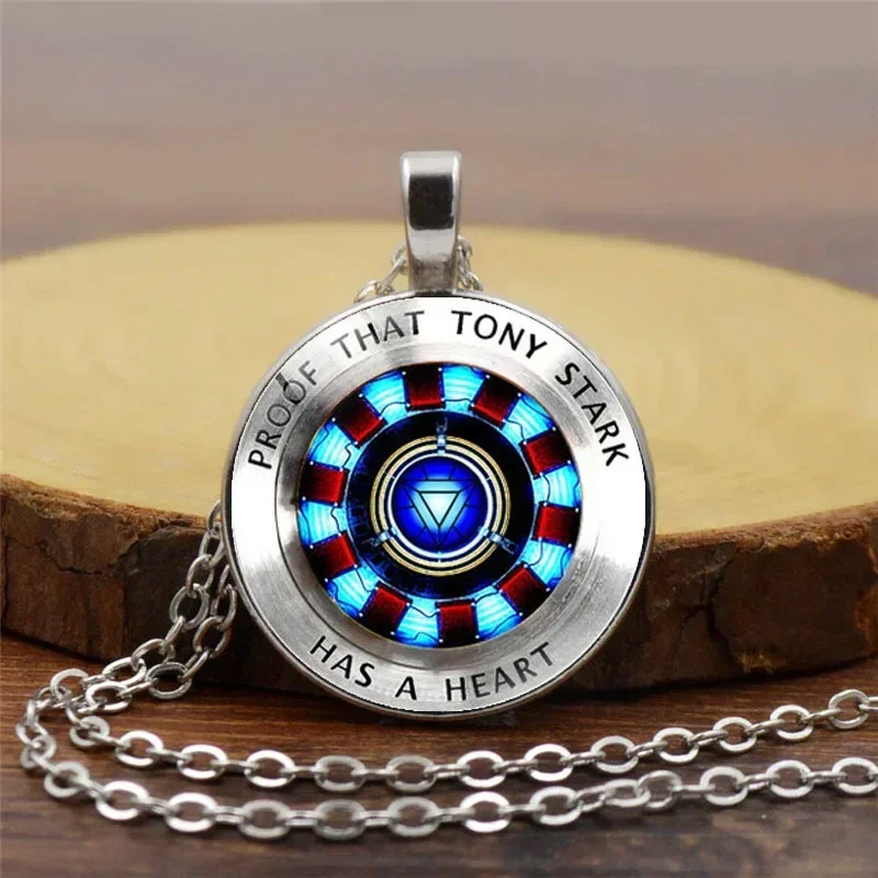 Disney Wunder Ironman Bogen reaktor Tony Stark Halskette Rächer Figur Cosplay Requisiten Anhänger Männer Frauen Accessoires Schmuck Geschenk