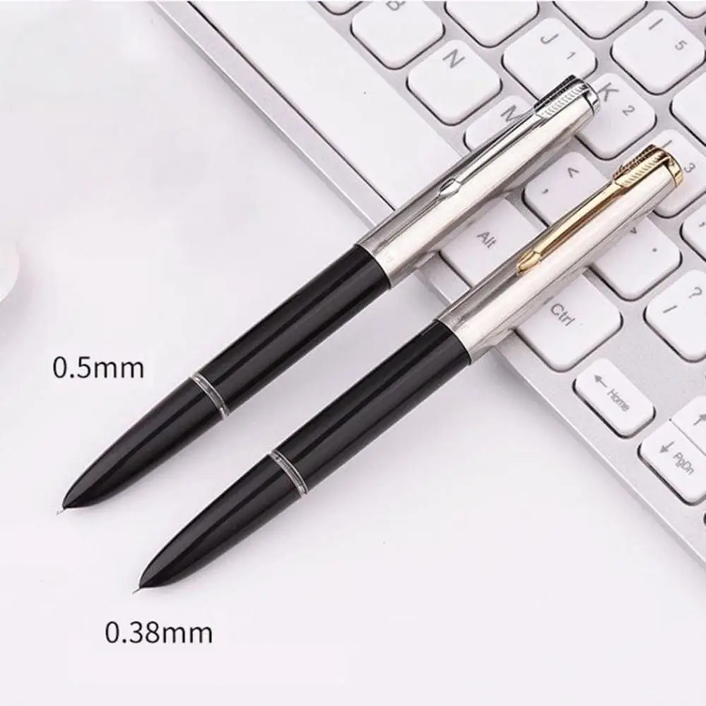 Luxury 0.38mm 0.5mm Fountain Pen Fine Nib Ink Cartridge Included Signature Pen Smooth Writing Business Pen Business