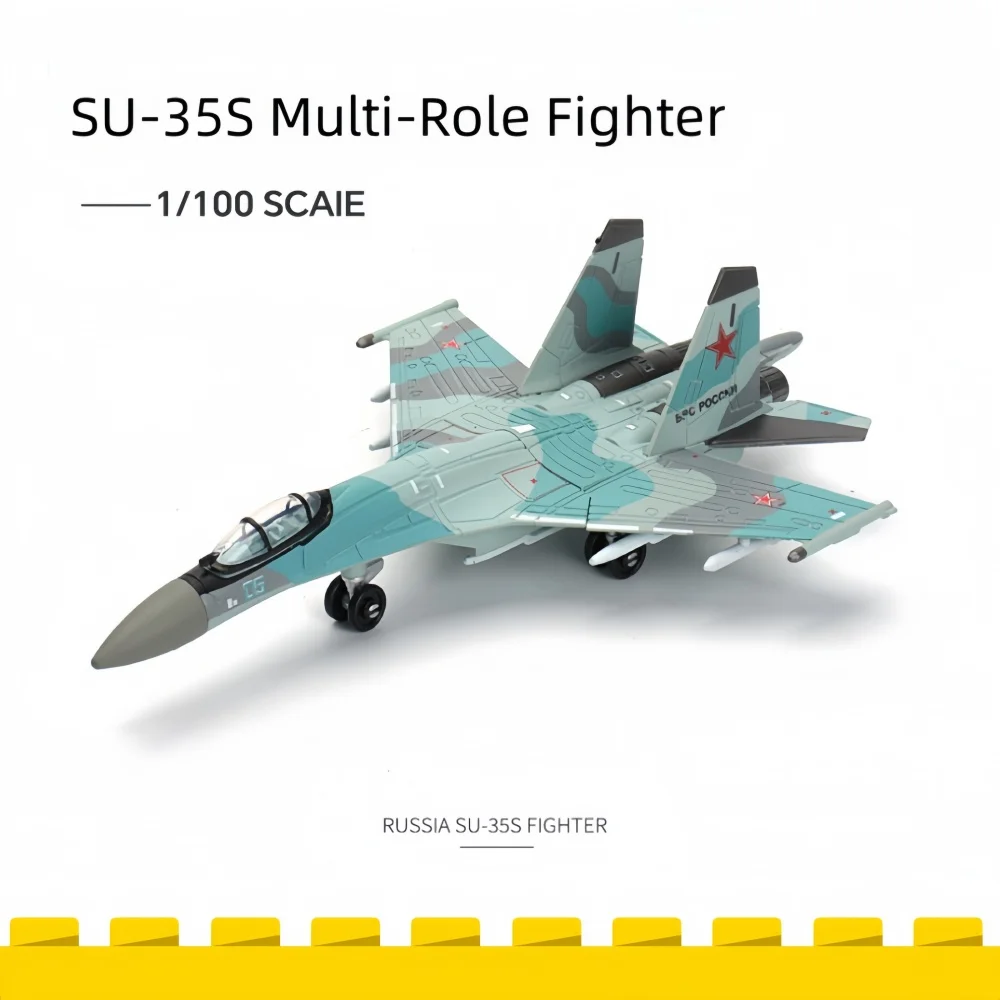 Blocchi da Costruzione Serie Militare Creativa 1/100, Modello di Caccia Multiuso Sukhoi Su-35 Super Flanker, Giocattoli per Ragazzi, Regali di Natale