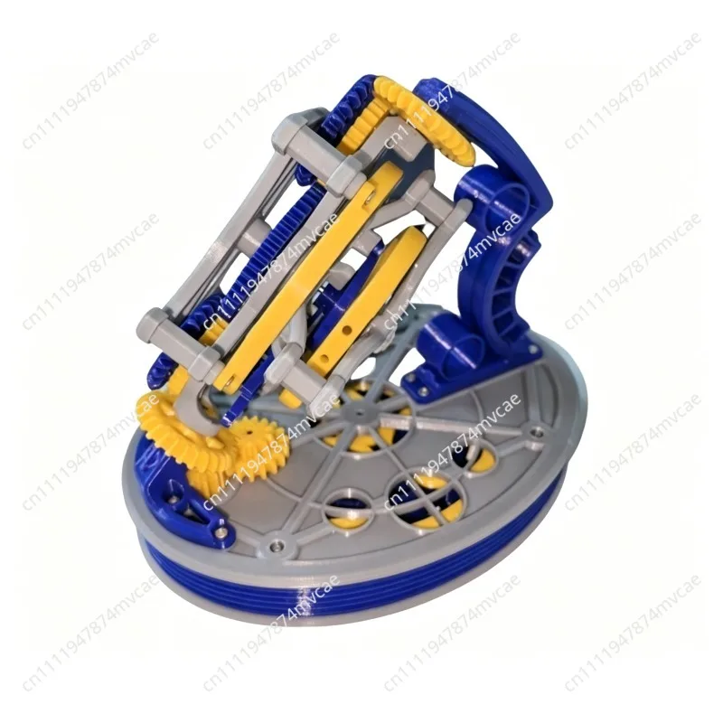 3D Printed Ornament Two-axis Tourbillon Model Metal Clockwork Power Mechanical Principle Gear Art Tabletop Ornament