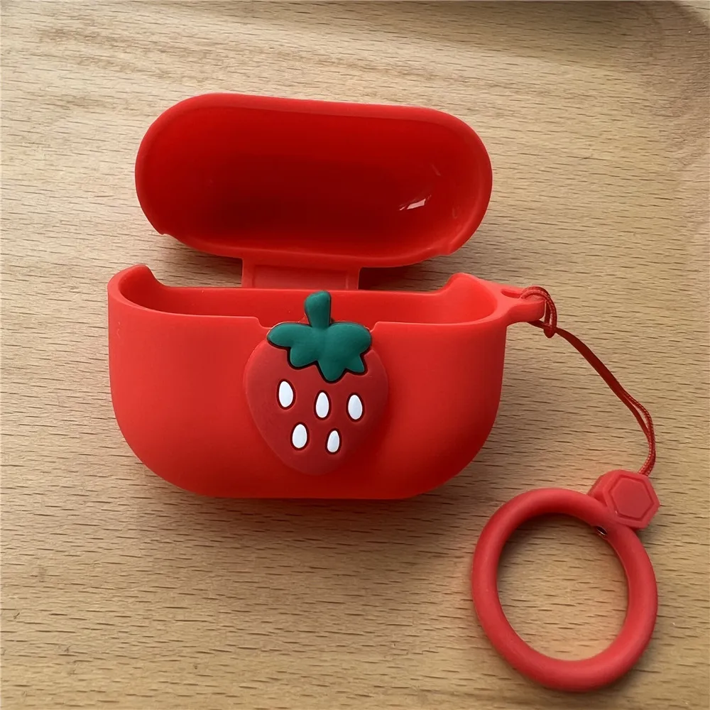 لتقوم بها بنفسك الكرتون سيليكون الحال بالنسبة لسامسونج غالاكسي براعم 3/3 برو حافظة لينة غطاء من السيليكون ل غالاكسي براعم 3/3Pro مع حزام الاصبع