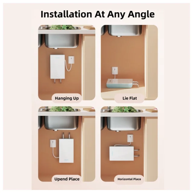 Scaldabagno portatile senza serbatoio da 5 kW - Geyser elettrico leggero per uso esterno (display a LED, riscaldamento istantaneo, impermeabile IPX5)