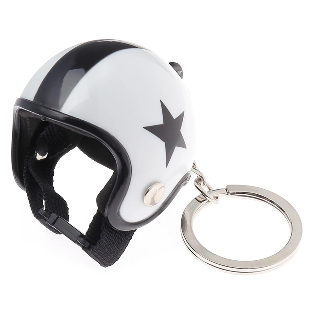 Creative Fashion Gifts Motorcycle Key Holder Auto Decoration Pendant Safety Helmet Keychain Car Key Ring