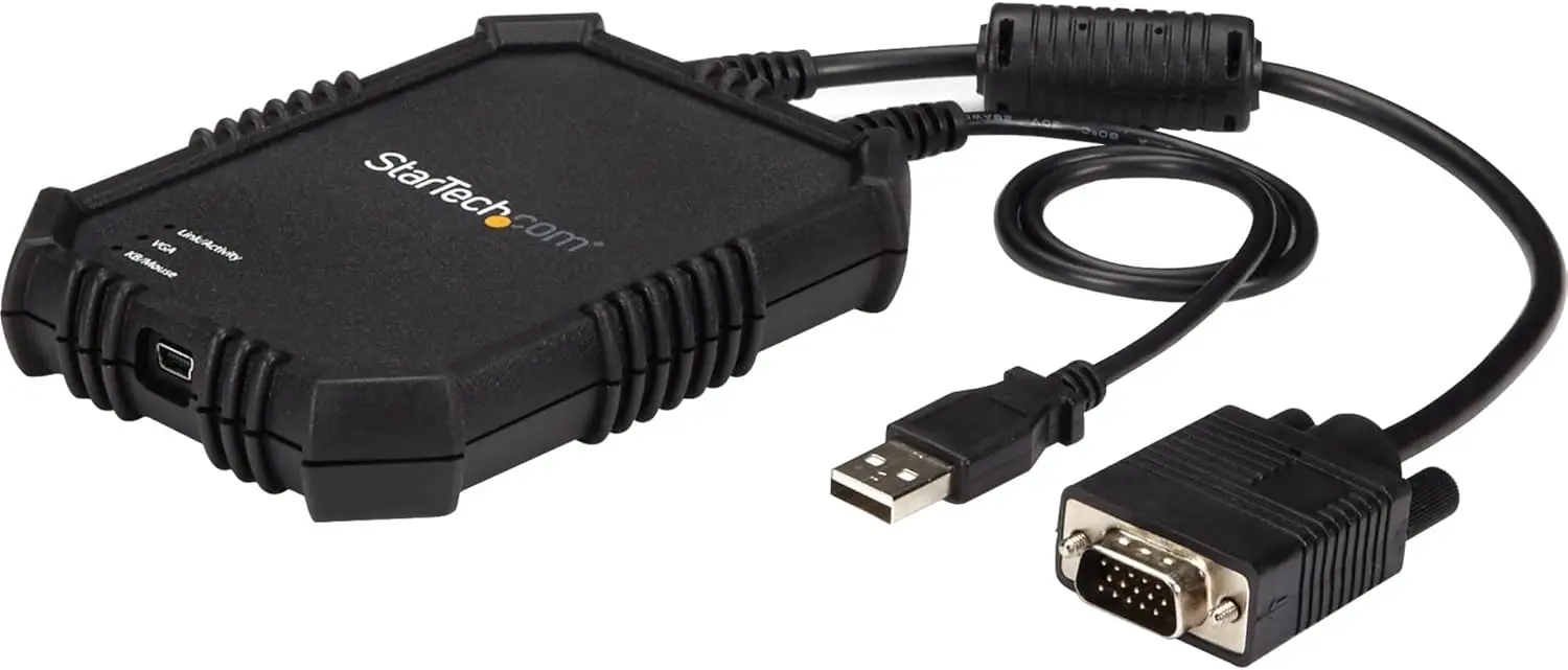 USB Crash Cart Adapter with File Transfer and Video Capture - Laptop to Server KVM Console