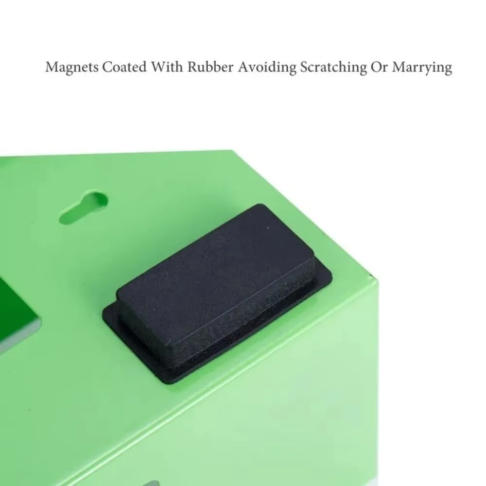 Metal Magnetic Glove Holder Magnetic Mount Wall Mounted Glove Box Holder Adjustable Spring Space Saving Glove Dispenser