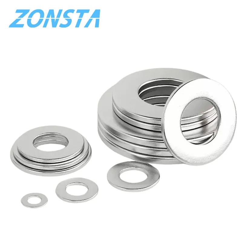 

M1.6 M2 M2.5 M3 M4 M5 M6 M8 M10 M12 M14 M16 M18 M20 M22 304 Stainless Steel Sealing Flat Washer Metal Plain Gaskets Meson Shim