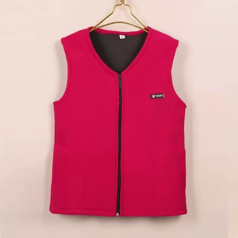 Polar Fleece Casual Fleece Vest Vrouwen Mode Losse Warme Vest Vest Moeder Tops Nieuwe Lente Herfst Sweatshirt Vesten