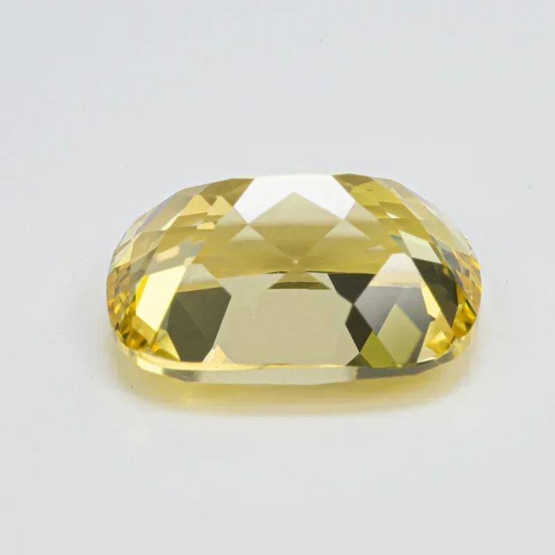 Lab Grown Sapphire Yellow Colour Rectangular Cushion Shape VVS1 Charms DIY Jewel Making Material Selectable AGL Certificate