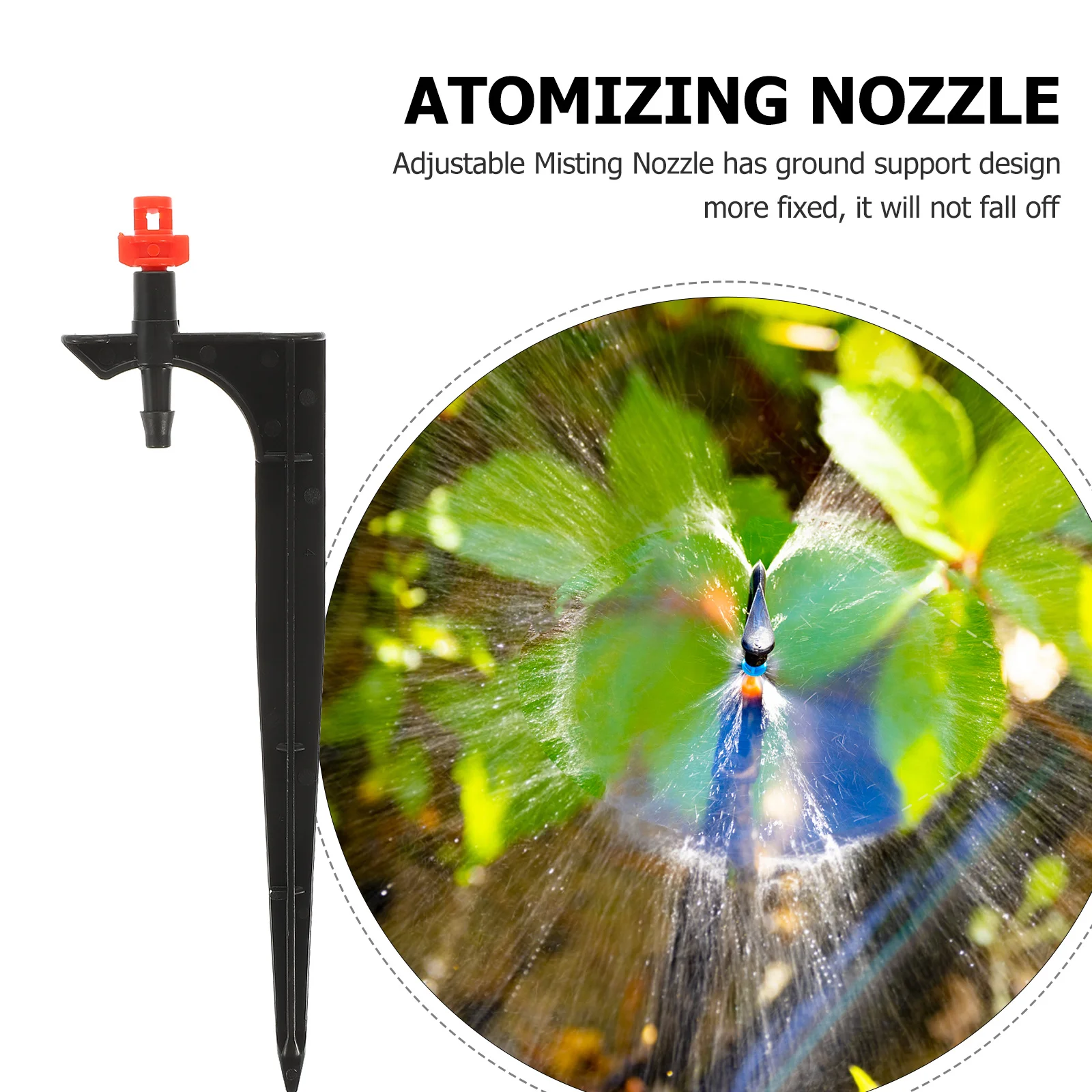 

20Pcs Adjustable Misting Nozzle Dripper Spray Nozzle for Garden Irrigation Durable Easy Clean Stable Plastic Material