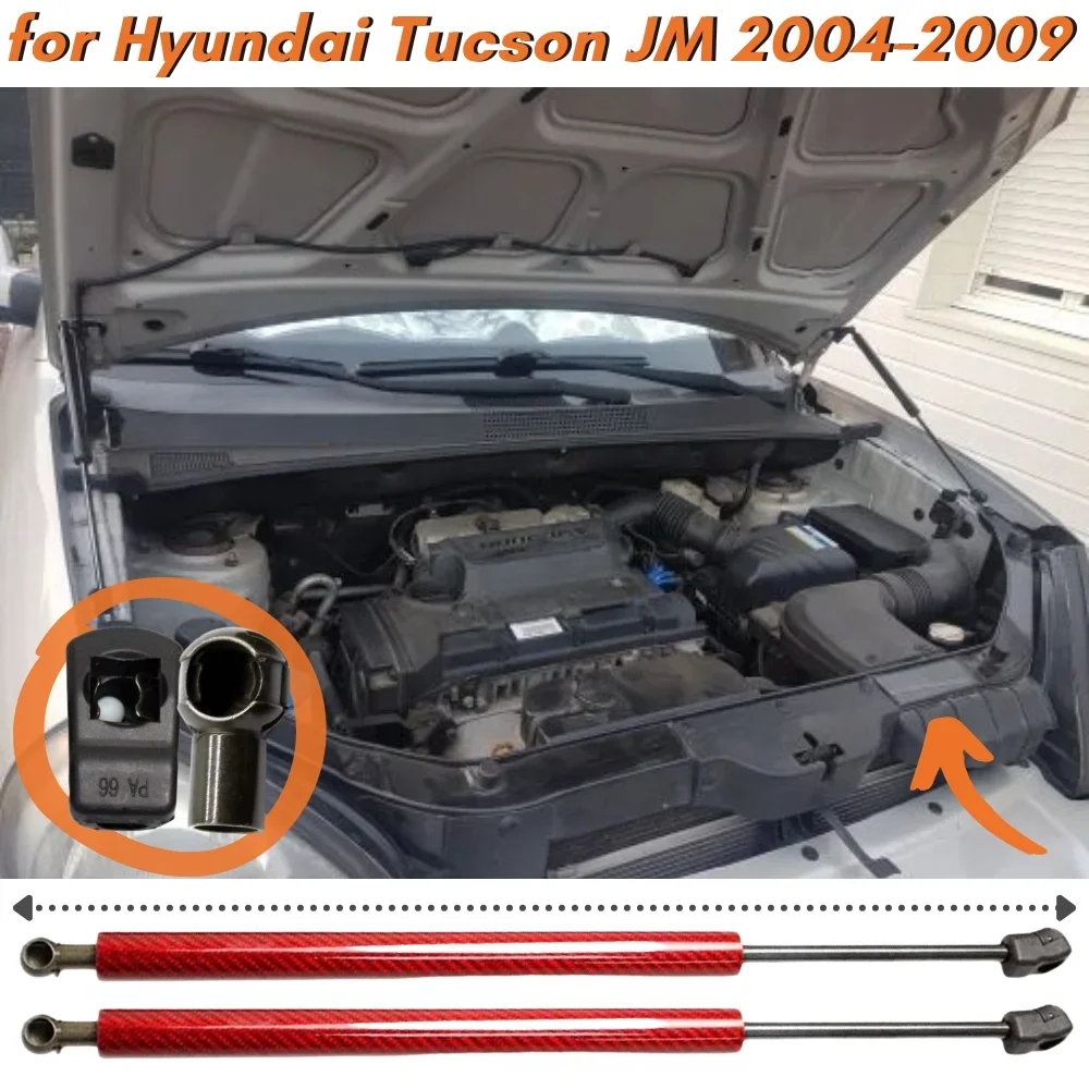 

Qty(2) Hood Struts for Hyundai Tucson JM 2004-2009 Front Bonnet Modify Engine Gas Springs Dampers Shock Absorbers Lift Supports