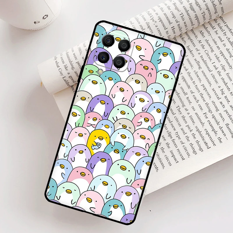 귀여운 펭귄 케이스 삼성 갤럭시 M12 M56 M06 M32 M52 M35 M55 M15 M11 M13 M14 M16 M36 M31 M53 M34 M54 용