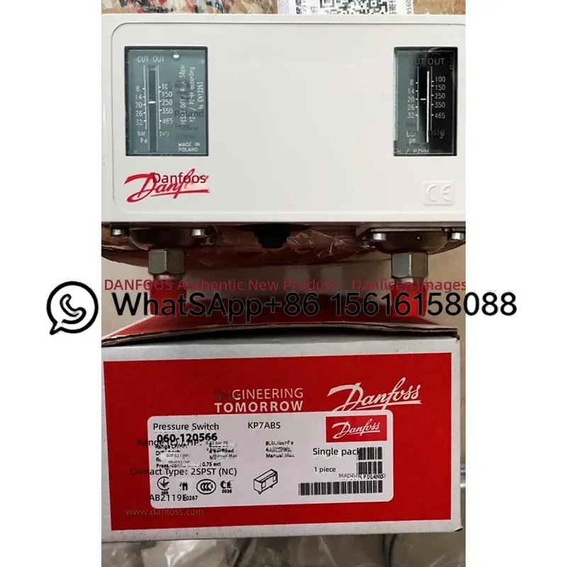 KP7ABS 060-120566 Danfoss High Pressure Controller Switch for Refrigeration Compressor Auto Cut Out Relay Replacement Part