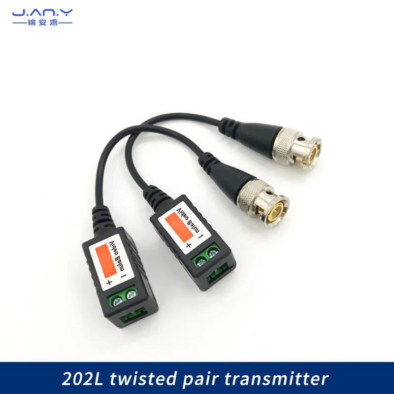 Passiva Twisted Transmissor Par, Monitoramento Transmissor de Vídeo, Cabo de Rede Coaxial, Anti-Interference Extender, 202L