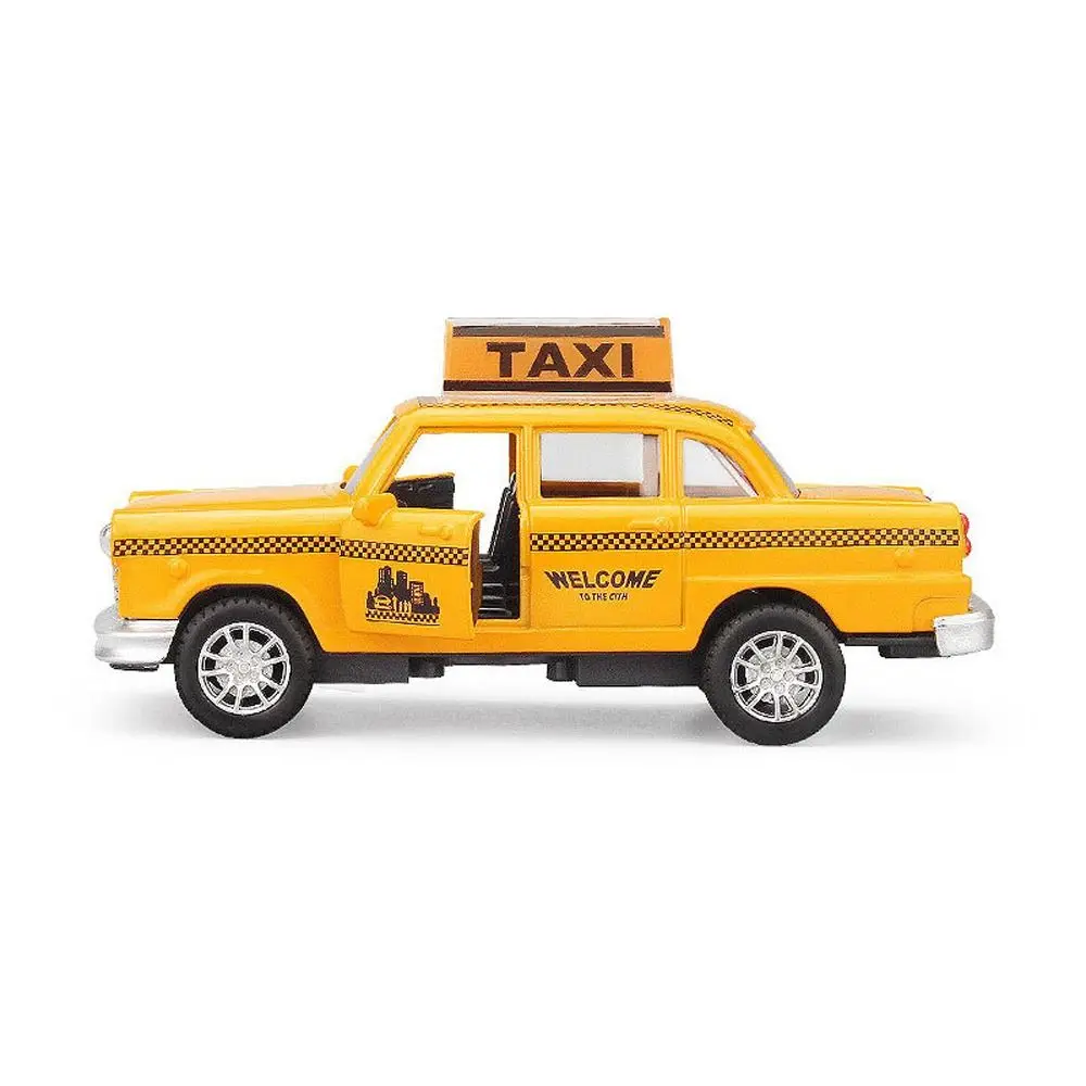

Fashion Zinc Alloy Taxi Model Toy Plastic With Sound Light Miniature Toy Car Classic Toy Rubber Kids Toy Vehicle Kids Toys