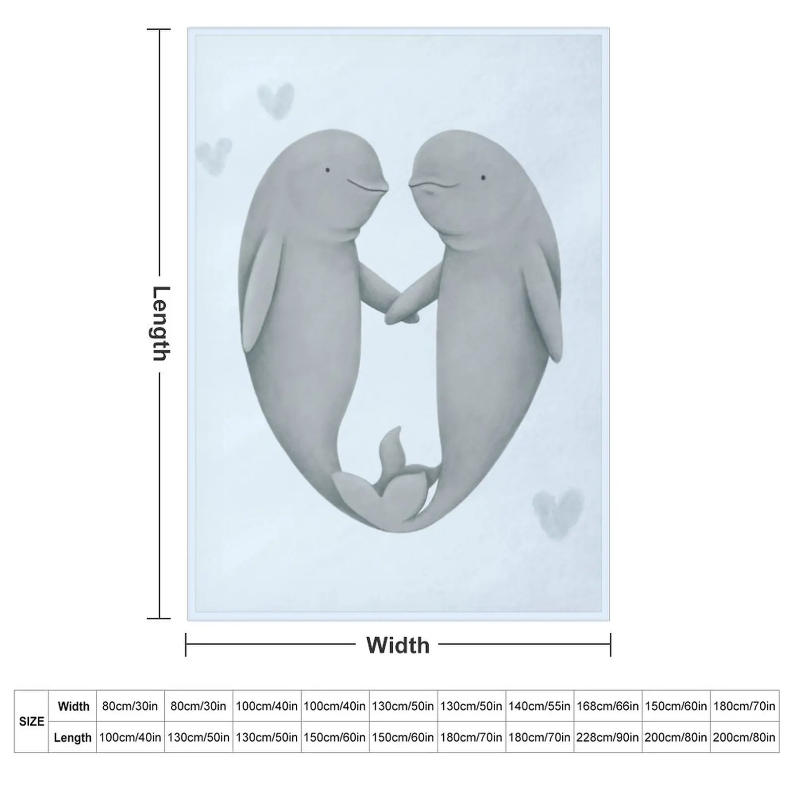 Beluga Love Throw Blanket Travel Soft Plaid Fashion Sofas Plaid on the sofa Moving Luxury St Blankets