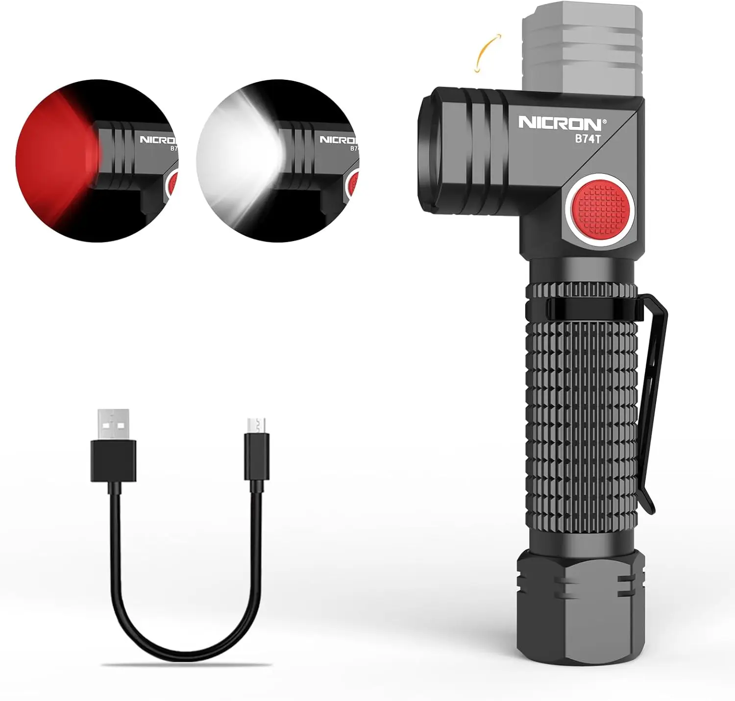 

Перезаряжаемый светодиодный фонарик B74T, 700 люмен, с магнитным основанием, водонепроницаемость IP65, для кемпинга, ночных прогулок, экстренных случаев