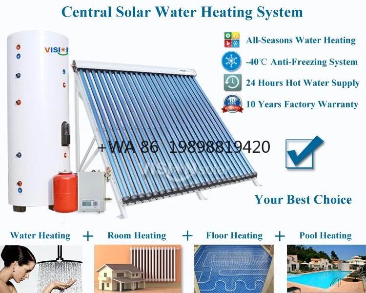 Stainless Steel Split Solar Hot Water Heating System for Home Hotel Use Low Temperature with Heat Pipe Tube Competitive Price