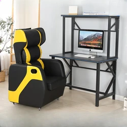 Chaise d'ordinateur pour personne paresseuse, chaise de canapé, chaise de sport électronique économique, bureau d'ordinateur, canapé multicolore, peut s'allonger, jeu unique