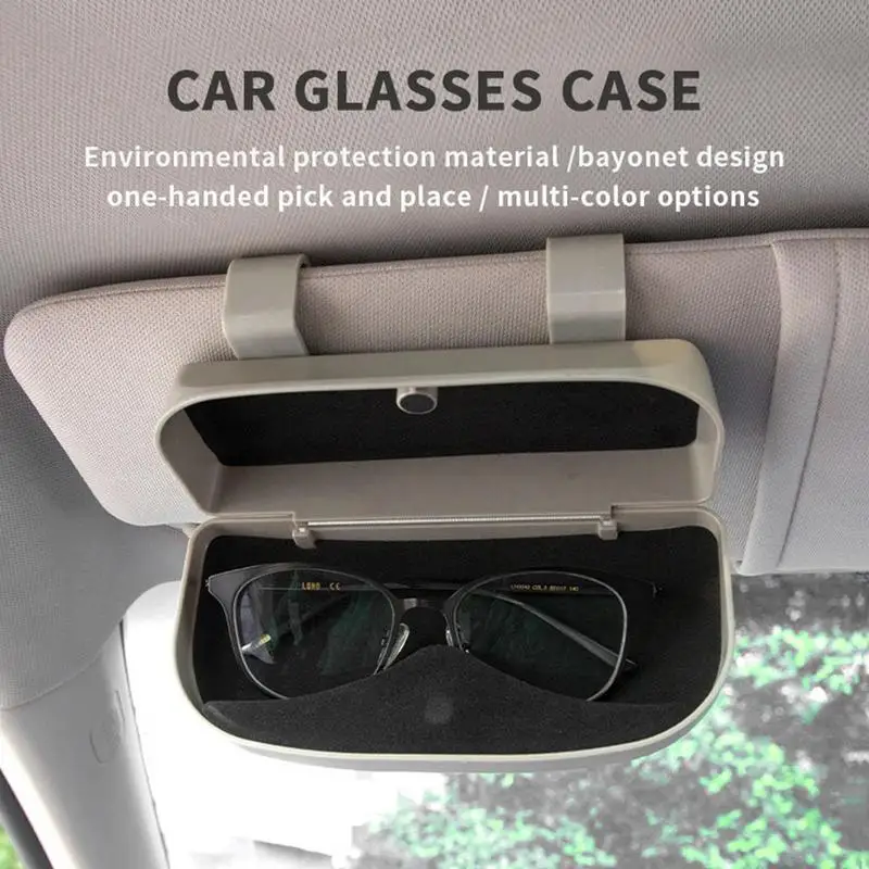 

Car Sunglasses Case Storage Box Three Colors Auto Interior Glasses Holder Storage Box Accessories For Car SUV RV Or Truck