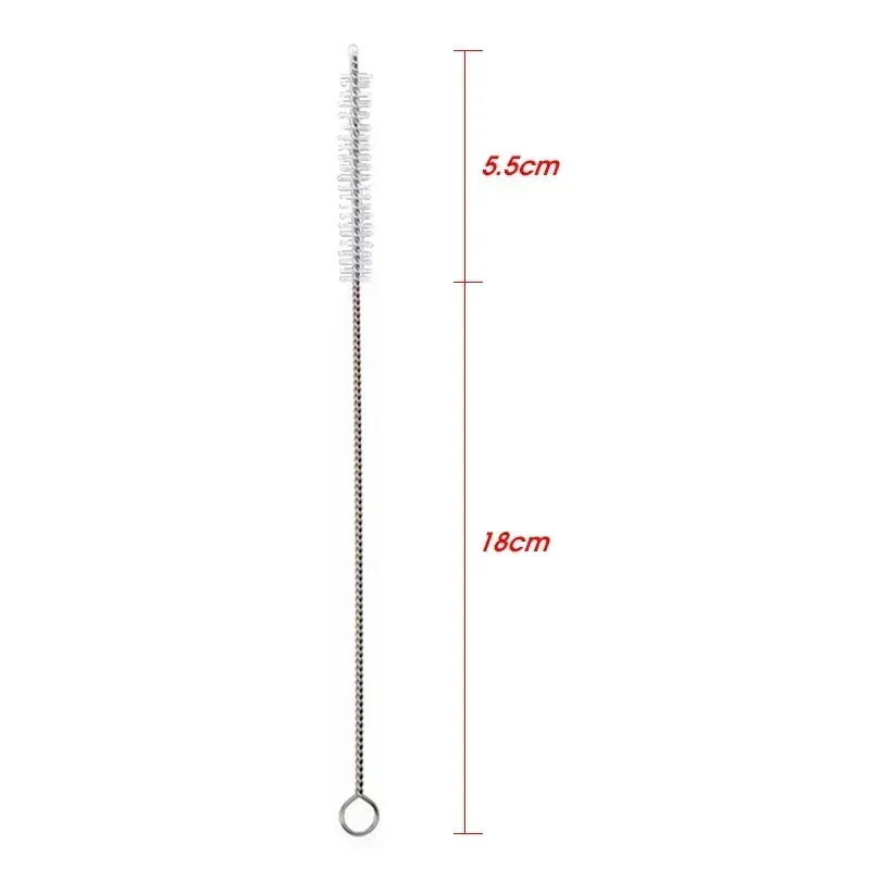 벤딩 스테인레스 빨대 브러시 클리너, 부드러운 머리 흡입, 유리 튜브 청소 브러시, 아기 아이 병 브러시, 긴 손잡이 재사용 가능