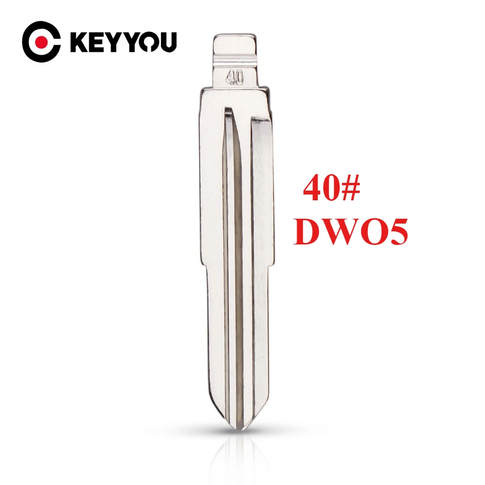 

KEYYOU 10PCS 40# 40 DWO5 CH1 left side Metal Uncut Blank Flip Remote Key Blade For Chevrolet EPICA Buick Opel for KD xhorse VVDI
