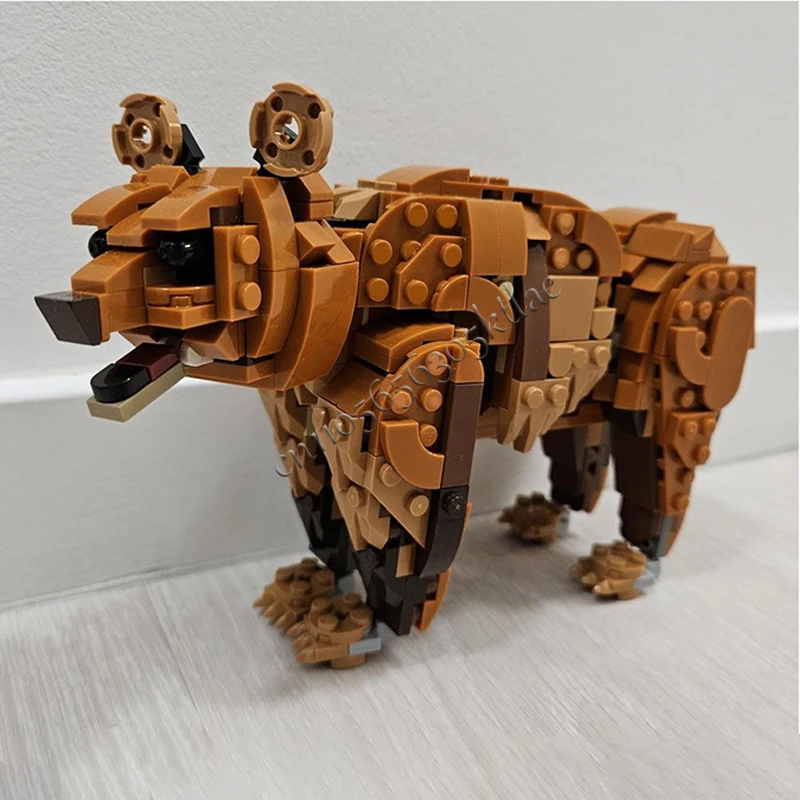 453 PCS Animal Brown bear MOC Customize Modular Building Block Creative Design Design Popular Technology DIY Festival Toy Gift